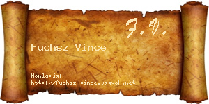 Fuchsz Vince névjegykártya